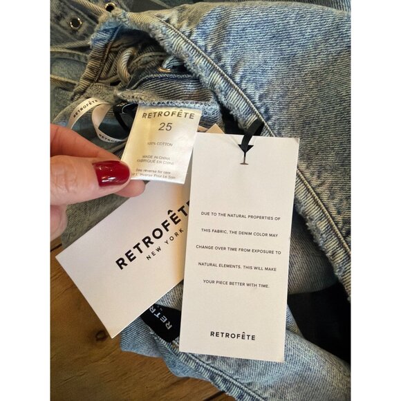 retrofete Zahlia Denim MaxiSkirt Alani Blue Womens Size 25 - Picture 10 of 12